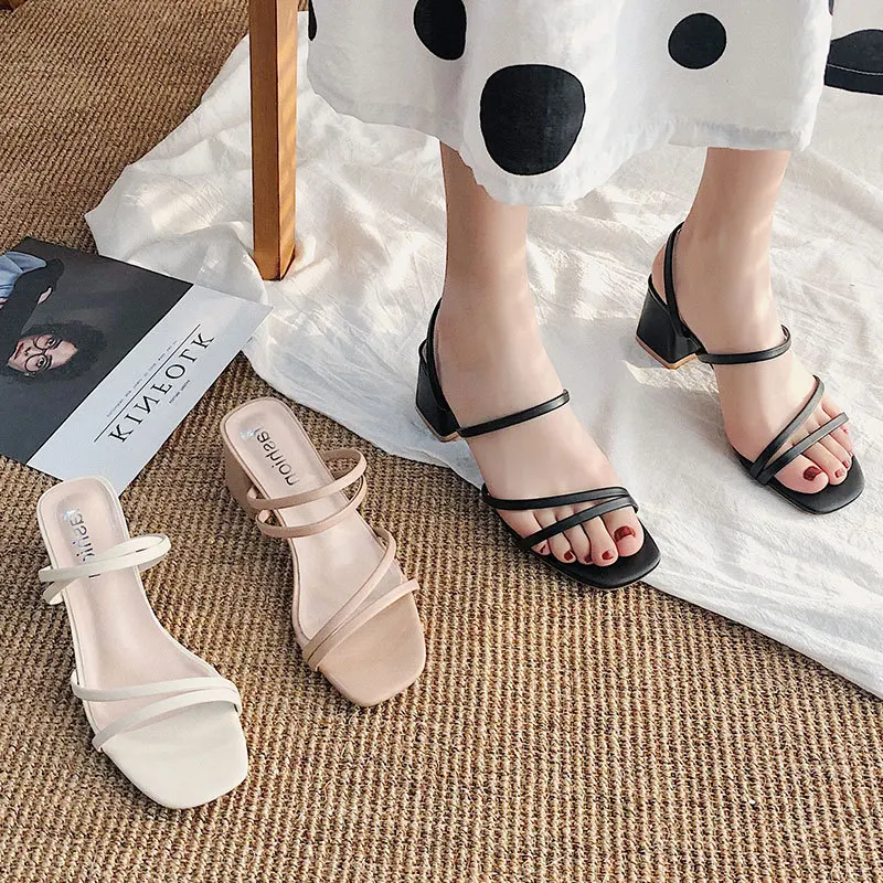 Woman Square Heel Open Toe Ank - Crossfit Lady 리뷰 및 가격
